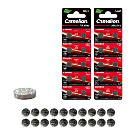 Camelion AG2 1.5V Alkaline Button Cell Battery 20PK AG2-BP10-2